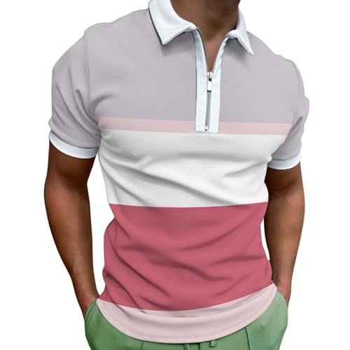 Polo à manches courtes respirant WINWUQB pour homme | T-shirt d'été chic