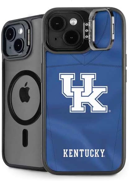Skinit Kickstand Phone Case Compatible with iPhone 15 - Officially Licensed University of Kentucky UK on Blue Design