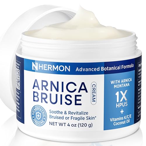 Hermon Arnica Bruise Cream: Arnica Montana with Vitamins K, C & E–Hydrating Moisturizer for Face 4 oz
