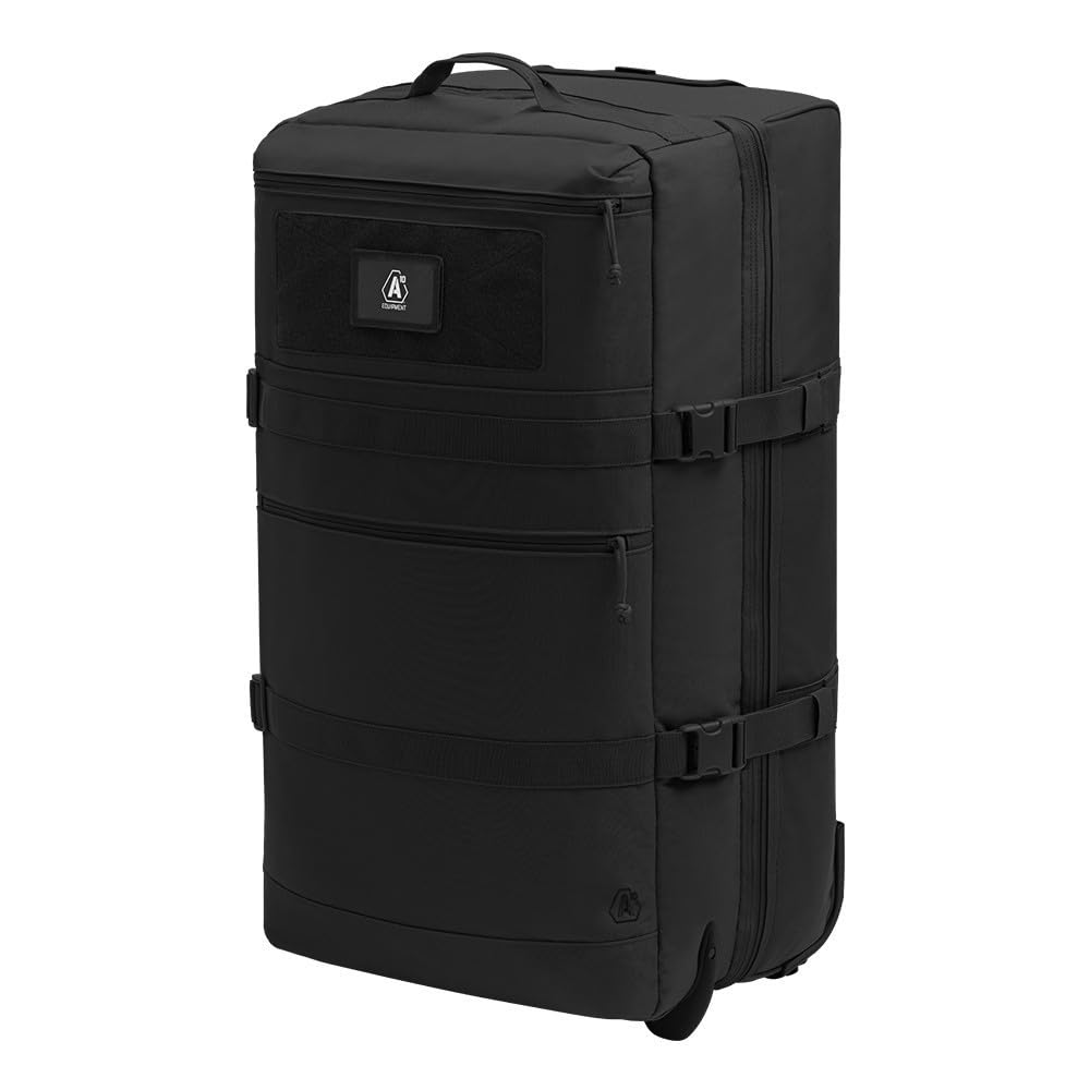 A10 Equipment Torba transportowa na kółkach 120 litrów Transall Czarna, czarny, Bagage de 80 cm, Wojsko