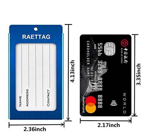 Luggage Tags, Llfsd Raettag Metal Suitcase Tags Travel Bag Id Identifier Luggage Tag (Blue 6-Pack) #TOP3