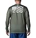 Columbia Men's Terminal Tackle PFG Fish Flag Long Sleeve, Cypress/Cool Green Bass Lures, Large
