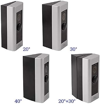 Adjustable Waterproof Compatible Doorbell Angle Mount,20/30/40 Degree Replacement Angle Bracket Plate Wedge Kit for Video Doorbell Pro Pro,Adjustment Adapter Mounting Plate Bracket Wedge Kit