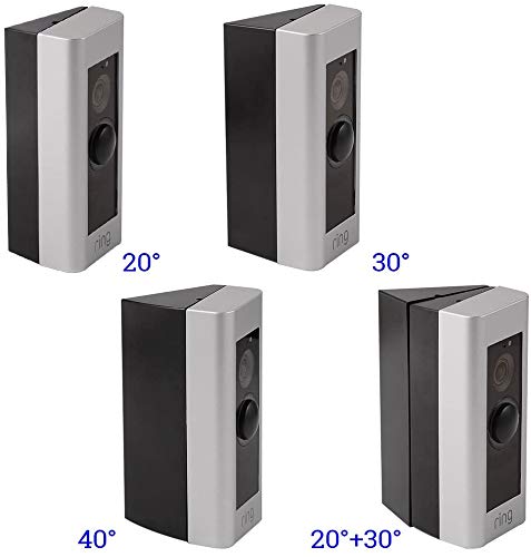 Adjustable Waterproof Compatible Doorbell Angle Mount,20/30/40 Degree Replacement Angle Bracket Plate Wedge Kit for Video Doorbell Pro Pro,Adjustment Adapter Mounting Plate Bracket Wedge Kit