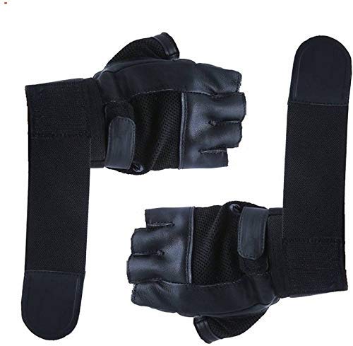 Weight Lifting Gym Gloves with Wrist Support (Free Size, Black)-picture-24