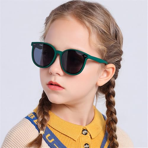 Lunettes de soleil polarisées avec monture flexible ovale pour enfants