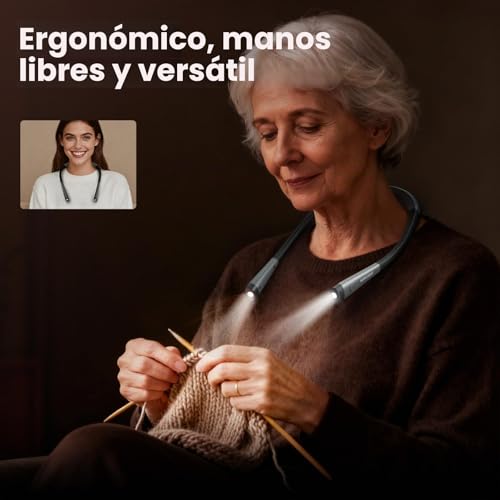 Miniatura 3 de Glocusent Luz De Lectura, Lampara Libro De Lectura Recargable, 3 Colores, 6 Niveles De Iluminación, Brazos Flexibles, Larga Duración, Perfecto Para Leer, Tejer, Acampar, Reparar