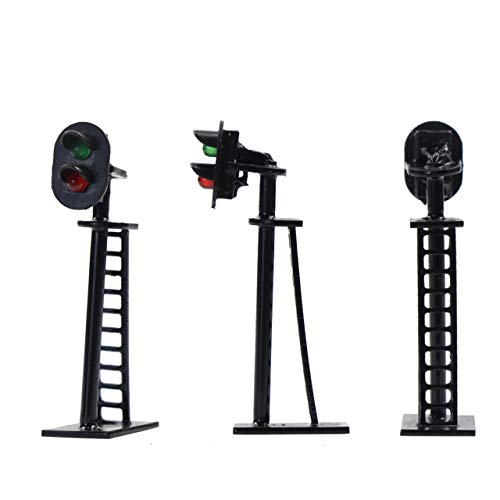 Miniatura 3 de Jtd05 5pcs Model Railway 2-Light Block Signal Green Red N Scale 4.7cm 12v Led New