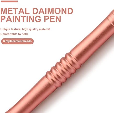 Diamond Painting Pens Metal 5D DIY Diamond Painting Drill Pen Rhinestone Picker Tool with 7 Pcs DIY Diamond Painting Metal Nibs Replacement Nibs for for Diamond Painting Accessories Art Supplies