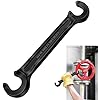 Double Ended Valve Wheel Wrench Cast Steel Hand Valve Wheels Wrench 8" Opening Closing Tool Protect Handwheels from Damage Wheel Wrench for Fire Riser Drain1/2" and 21/32"