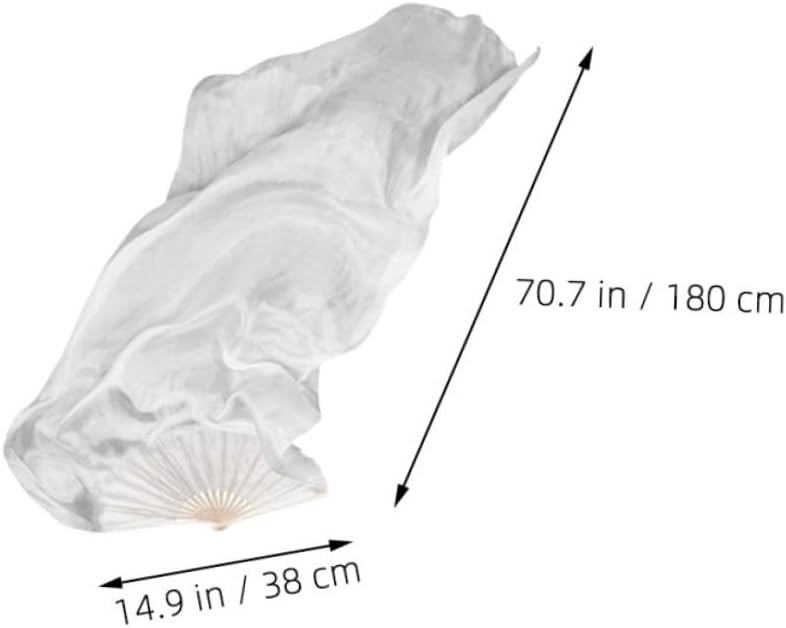 Zerodeko 5pcs Large Folding Hand Fan Rave Folding Fan Dance Silk Tie-dye Elegant Hand Reusable Decor for Exercise Stage Dance