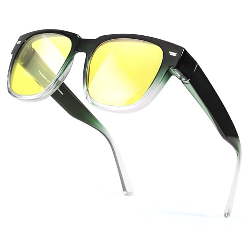 Image of SIPHEW Fit Over Glasses Sunglasses for Women | Polarized Sun Glasses with UV400 Protection,Trendy Large SquareFrame,Driving & Outdoors