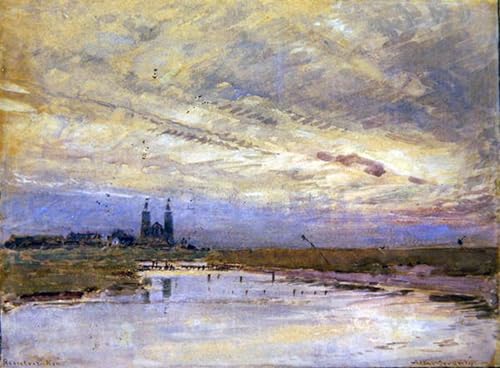 Affiche murale Albert Goodwin Reculver pour habiller un mur vide toile 60x90cm