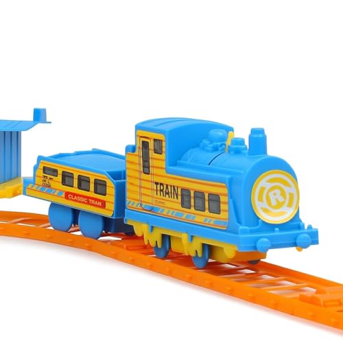 Image of Battery Powered Express Train Toy Set for Boy | Railway Track Set with Engine & Coaches | 14 PCS Educational Play Train Toy