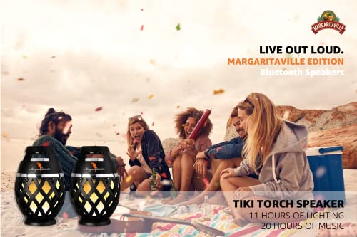 image for Sakar Margaritaville Tiki Torch - Waterproof Bluetooth Speaker, Portab