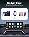 ZUCWO 2-in-1 Mini Wireless CarPlay Adapter for iOS Andriod Auto Plug and Play Low Latency Portable Carplay Adapter Converts Wired to Wireless CarPlay for iOS10+/Android 11+
