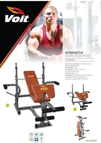 Strength Katlanabilir Ağırlık Sehpası, 7 Farklı Egzersiz, 2 Yıl Garantili - Görsel 2