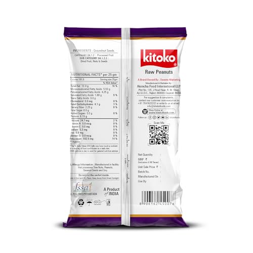 Image of Kitoko Raw Peanuts 500gm, Raw Groundnut for Snacking & Cooking