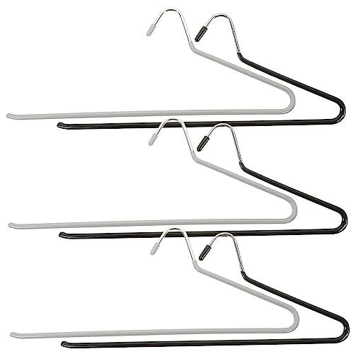 Cabilock 6pcs Heavy Duty Pants Hangers Open Ended Design for Efficient Closet Organization Sturdy Construction for Jeans Trousers and Scarves