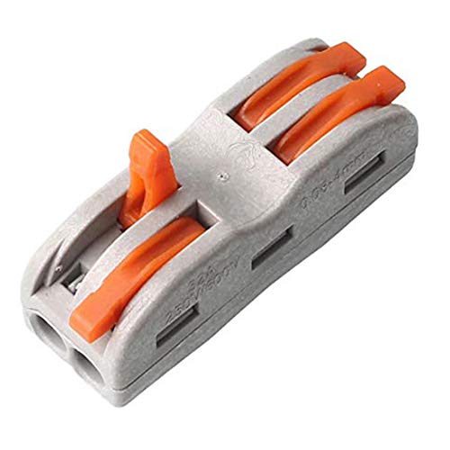 UOHGDPY 2 Conductor Parallel Wire Connector,Lever Wire Connector,Compact Wire Connector,Junction Box Classified Conductor Connector (SPL-2,20PCS)