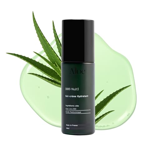 Gel‑Crème Nuit Aloe Paris 50 ml – Gel‑crème de nuit régénérant à l’Aloe Vera Bio & Acide Hyaluronique – Répare, apaise et hydrate pendant le sommeil