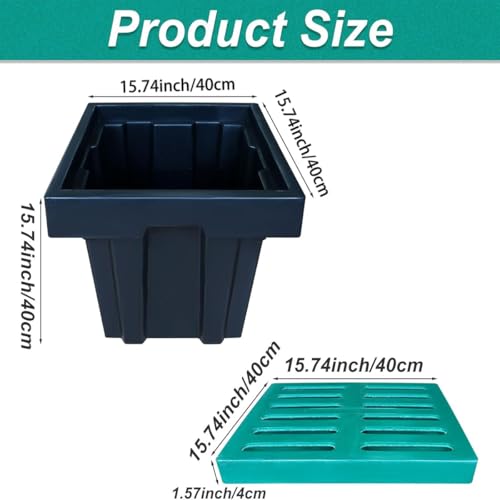 Catch Basin Drain Grate with Frame Thickness Drain Box with Strainer Not Predrilled