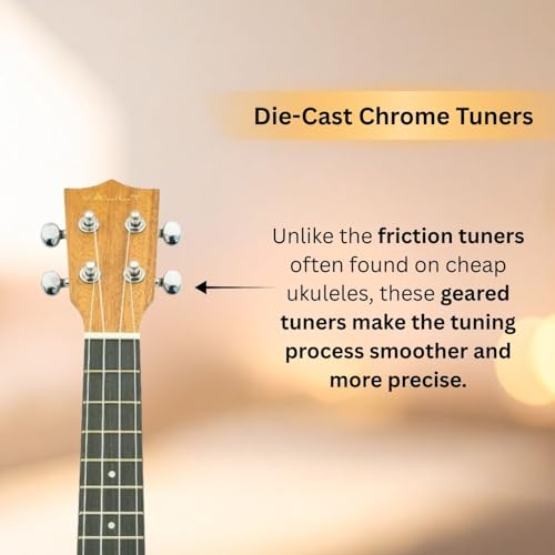 Image of Vault UK-100T 26 inch Arched Back Tenor Ukulele With Gig-Bag & E-Book - Natural