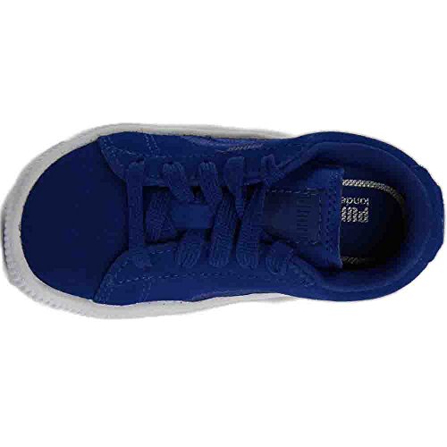 PUMA Unisex-Baby Suede Classic Badge Sneaker, True Blue, 5 M US Toddler