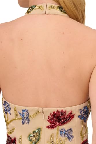 Image of Adrianna Papell Beaded Halter Dress Dress