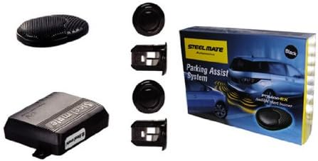 Steelmate PTS400EX - 4 Sensor Rear Parking Kit with Buzzer - Matt Black