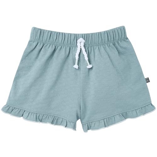 Image of Modern Moments by Gerber Baby Girls' 4-piece Set (2 Flutter Sleeve Top & 2 Ruffle Wide Leg Short)