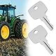 VGOL 10 Stück Zündschlüssel Ersatz AR51481 AT195302 AT145929 Kompatibel mit John Deere 955 4200 4300 4400 4500 4600 4700 5200 5300 540