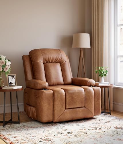 Crevyteg Power Lift Recliner Chair with Massage and Heat, Electric Adjustable Recliner for Elderly & Adults, PU Leather Reclining Chair with 3 Positions, Side Pocket, Cup Holder Seat Width 22in/55.9c - Image 7