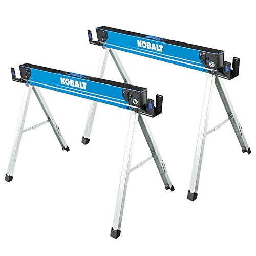 Kobalt 2-Pack 43-in W x 30-in H Steel Saw Horse (2200-lb Capacity)