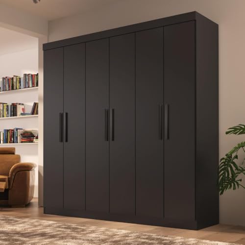 Guarda Roupa Casal Lisboa 6 Portas 2 Gav Onix