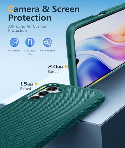 Image of FNTCASE for Samsung Galaxy A25 Case: Galaxy A25 5G Phone Case Dual Layer Protective Phone Cover Rugged Full Body Drop Protection Shockproof Phone Case (Green)