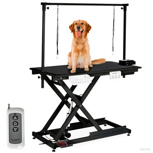 Hydraulic Dog Grooming Table with USB Ports 300 LB