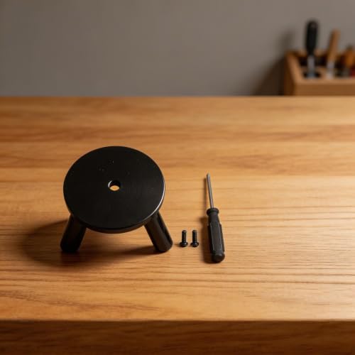 Soporte de escritorio transparente negro para Echo Dot Max y Spot 5