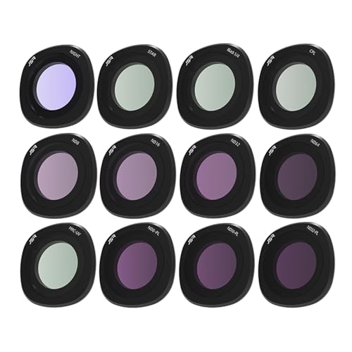 Toileum (12PCS) ND8& ND16 &ND32 &ND64 &ND8-PL &ND16-PL &ND32-PL &UV &�X�^�[�N���X &�u���b�N�~�X�g1/4 &CPL &���Q�J�b�g�ی�t�B���^�[�Z�b�g for DJI Neo 2 Dron