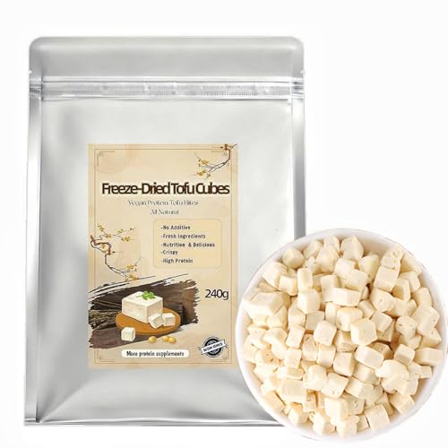 8.47 oz Freeze Dried Tofu Cubes, 240g, High Protein Vegan
