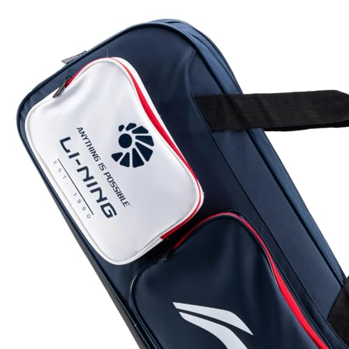 Image of Li-Ning ABDU443-4 Monarch Badminton Racket Kit Bag, Navy - Spacious Compartment Racket Bag for Players, Lightweight & Durable Sports Gear Storage