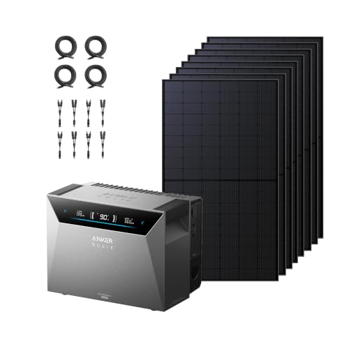 Anker SOLIX Solarbank 4 Pro+8× 500W Panels + 4× 6mm² Kabel(5m)+4× Y-Kabel
