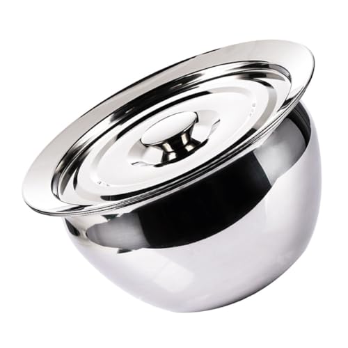 Bowl mezclador de acero inoxidable OSALADI con tapa 9 pulgadas miniatura 1