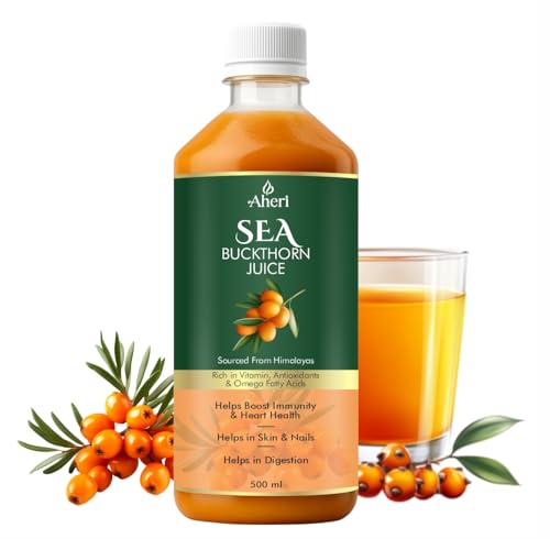 Image of Sea Buckthorn Juice 500 ML | Buckthorn Berry Herbal Juice with Natural Vitamin C, Omega 3 6 7 9 & Antioxidants | Herbal Support for Immunity, Skin Glow & Gut Health - Pack of 1