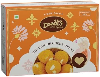 Daadi's Motichoor Ghee Laddoo, 200g