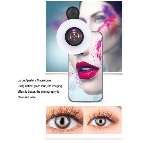 Lentille macro 15x pour smartphone Android iOS avec lumière LED rechargeable Jectse - 5