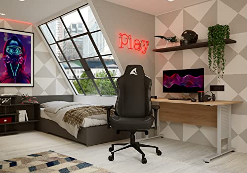 Skiller SGS40 - Sedia da gaming, con rivestimento in tessuto traspirante, larga, colore: Nero - Sedia gaming - Immagine 1