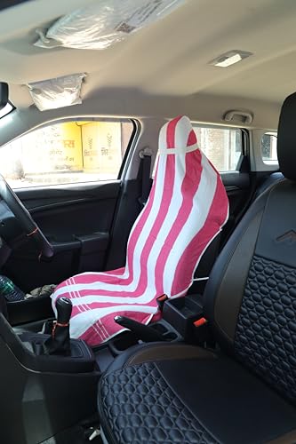 Image of ROMAN HOME 100% Superfine Cotton Solid Large Luxury Office Chair Towel with Tie Knot 450 GSM - (Pack of 1) Original Product AS PER Picture Shown (1, car red line, Medium)