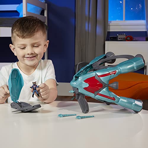 Marvel Guardians Of The Galaxy Vol. 3 Galactic Spaceship, Rocket Action Figure With Vehicle And Blaster Accessory, Superhero Toys For Kids #TOP3