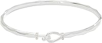 Alex and Ani Faceted Hook Tension Bracelet Harry Potter Inspired - Silver Plated Brass Bangle for Women, Nickel-Free Comfort Fit